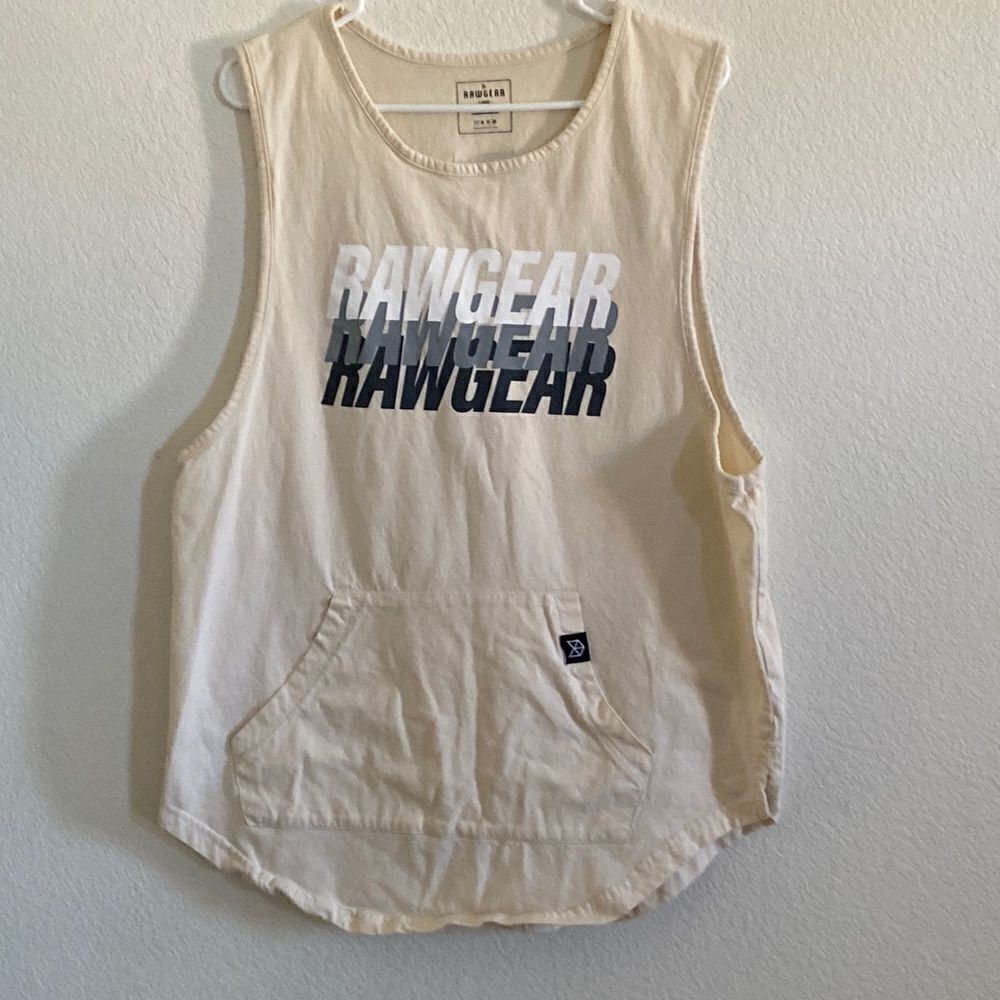 RAWGEAR Men’s Tank Top with Kangaroo Pockets Size L